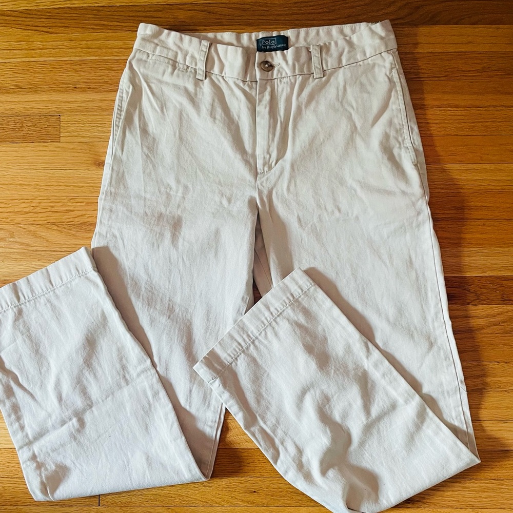 Polo Ralph Lauren Boys Classic Fit Flat Front Chino Pants.